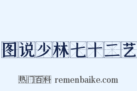 图说少林七十二艺是什么意思的图片